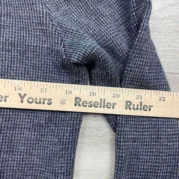 Vintage Polo Ralph Lauren Sweater Mens Medium Gray Merino Wool Shawl Neck Golf - Picture 9 of 11